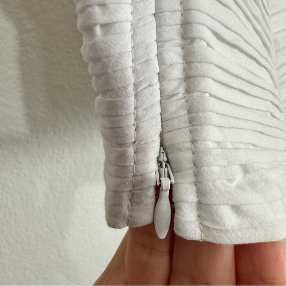 NWT Madewell Poplin Crop Tube Top Women's 4 White Pleated Smocked Strappy - Picture 7 of 12